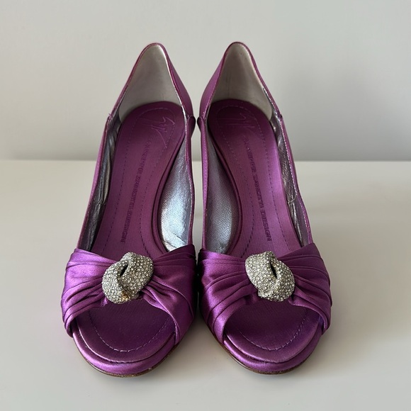 AUTHENTIC Giuseppe Zanotti Satin Peeptoe Size US8/ EU8 - Picture 5 of 10